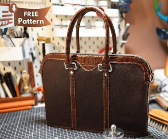 Выкройка кожаный портфель сумка, которую можно сшить из ткани канвас
