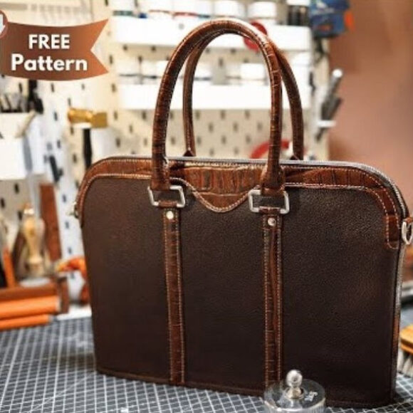 Выкройка кожаный портфель сумка, которую можно сшить из ткани канвас