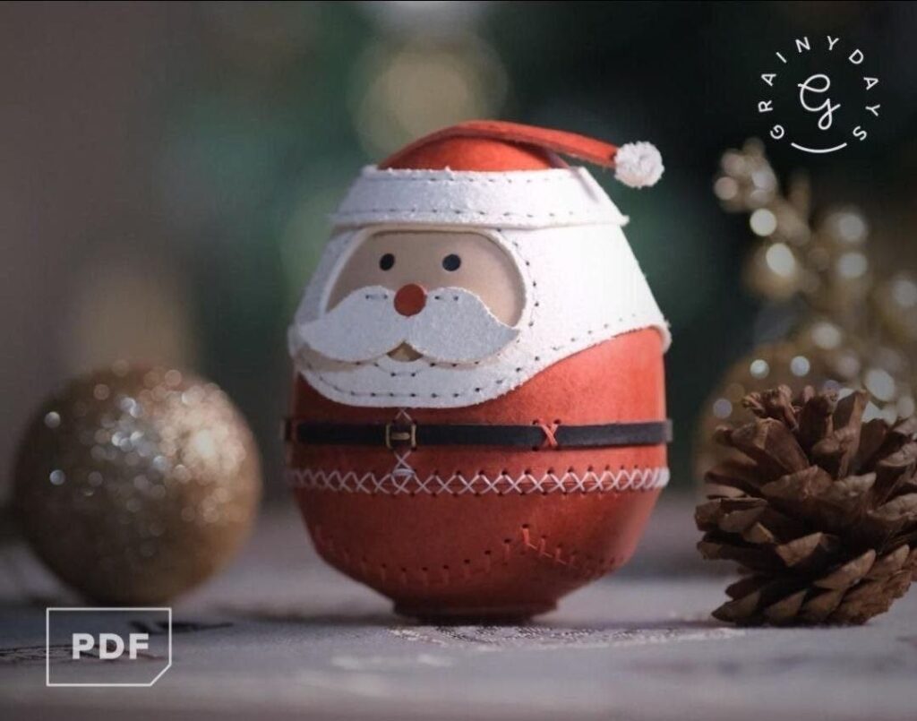 Выкройка Санта Клауса или деда мороза из ткани и кожи с подробной фото инструкцией от Grainydays PH