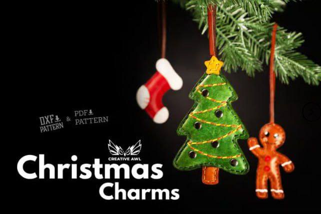 выкройки из фетра, кожи, ткани новогодних игрушек