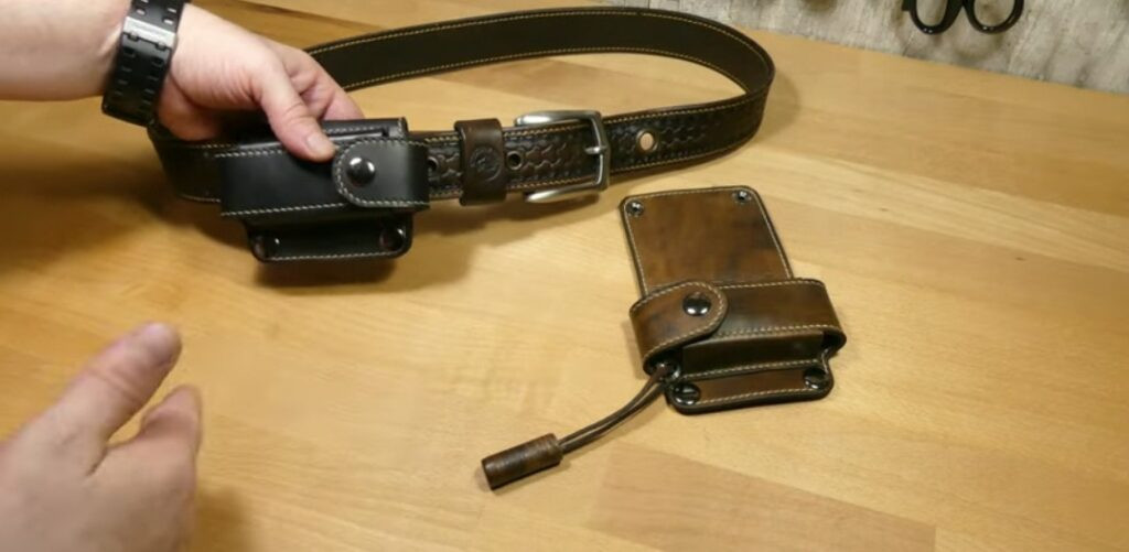 Лекало из кожи для ножа складного