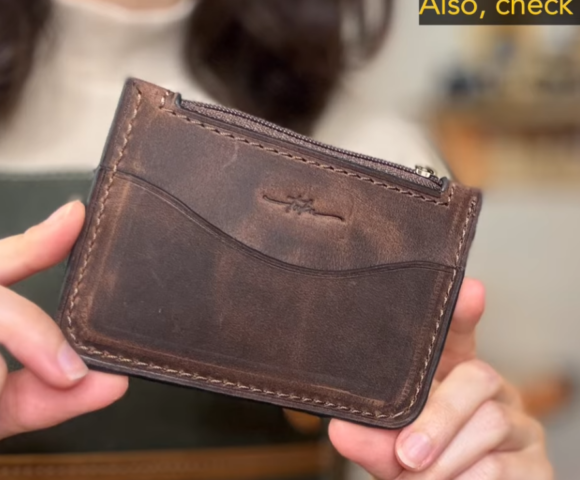 Картхолдер с монетницей выкройка из кожи