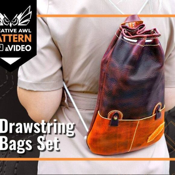 Рюкзак сумка из кожи и канваса для обуви выкройка