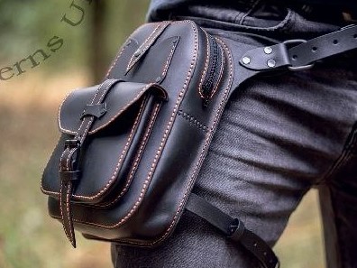 Сумка на бедро из кожи