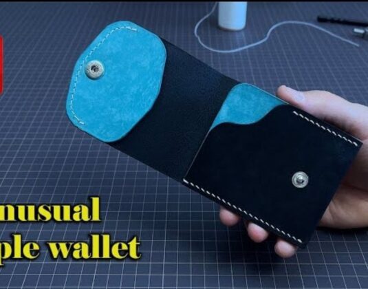 Выкройка Простой мини кошелек из кожи