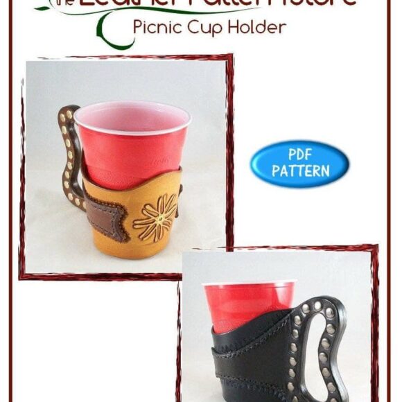 Держатель для стакана выкройка из кожи архив