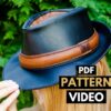 выкройка Шляпа Fedora из мягкой кожи
