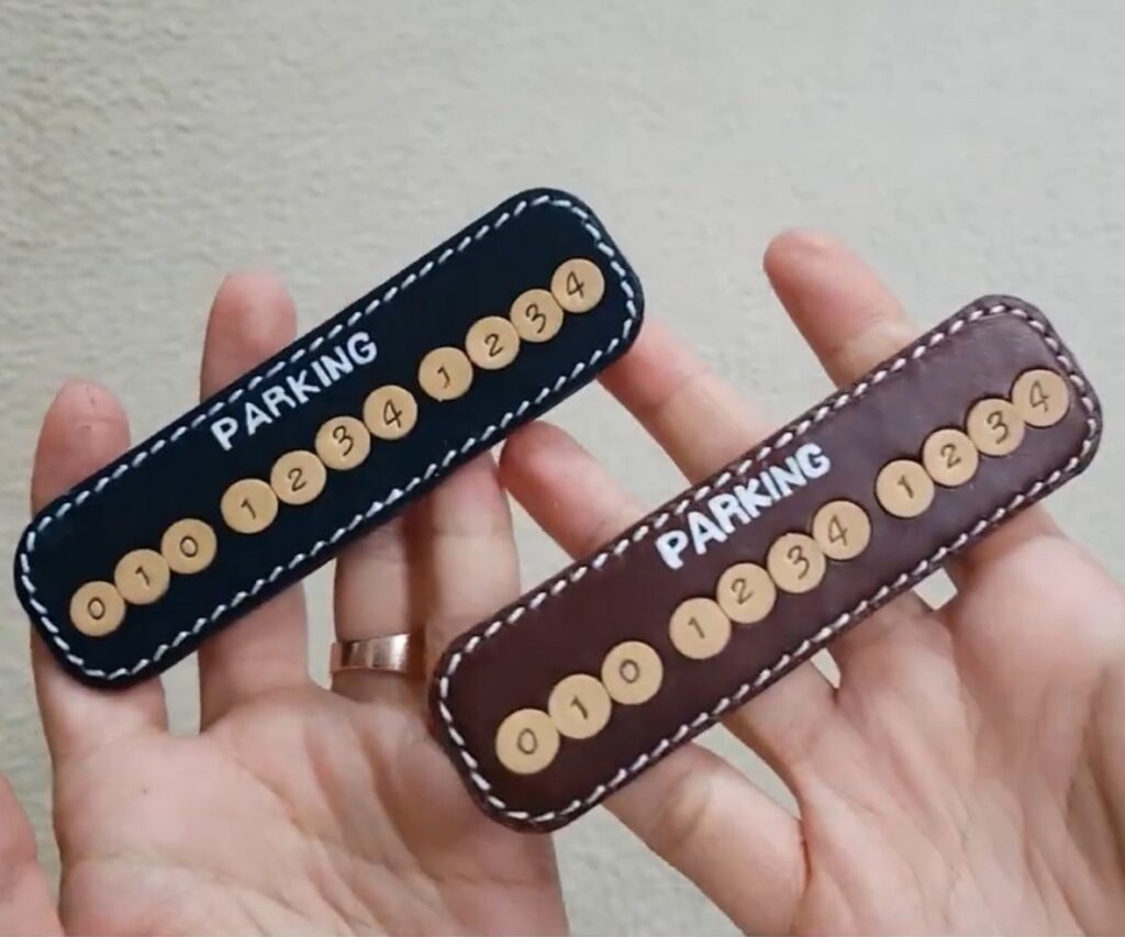 Выкройка Парковочная авто визитка с номером телефона