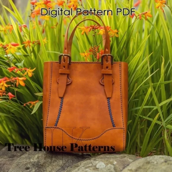 Сумка Shopper из кожи для покупок выкройка