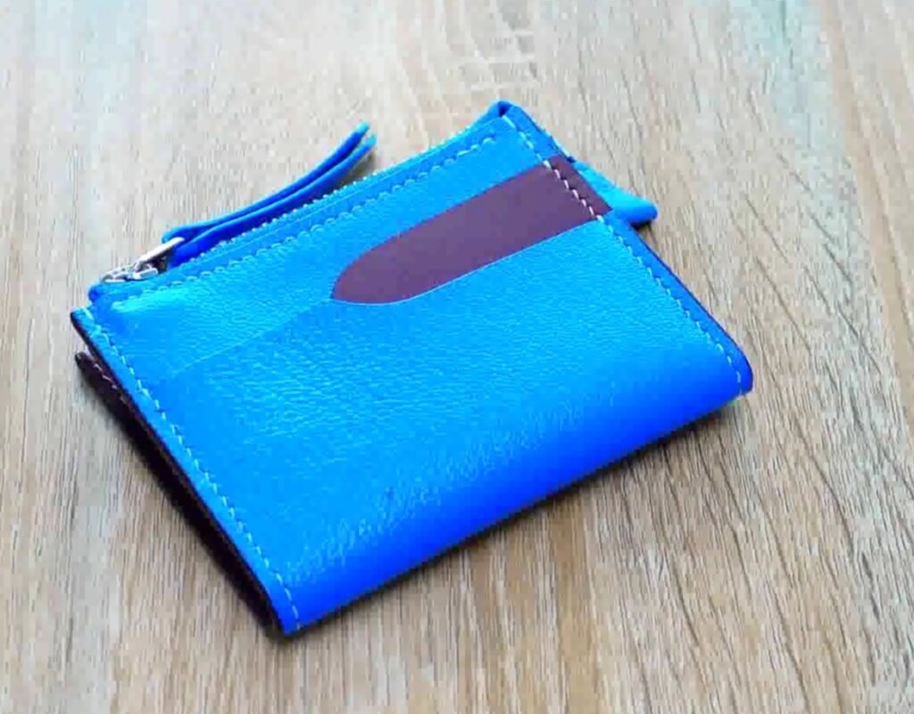 выкройка из кожи Кошелёк картхолдер для карточек