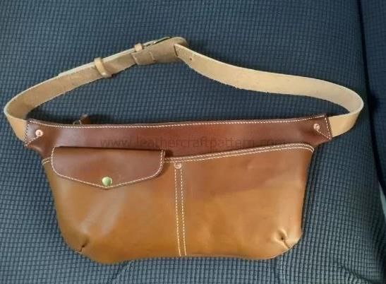 Выкройка кожаный слинг или большая бананка